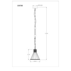 Globo HALIA Hängeleuchte Schwarz, Braun, 1-flammig